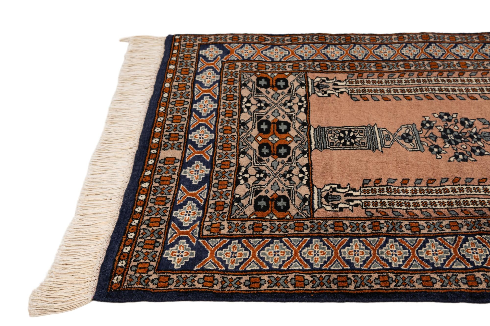 2' 7 x 4' 6 Hand Knotted Bokhara Oriental Wool Rug