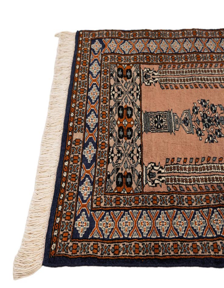 Detail image of 2' 7 x 4' 6  Hand Knotted Bokhara Oriental Wool Rug