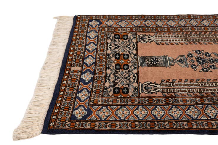 Detail image of 2' 7 x 4' 6 Hand Knotted Bokhara Oriental Wool Rug