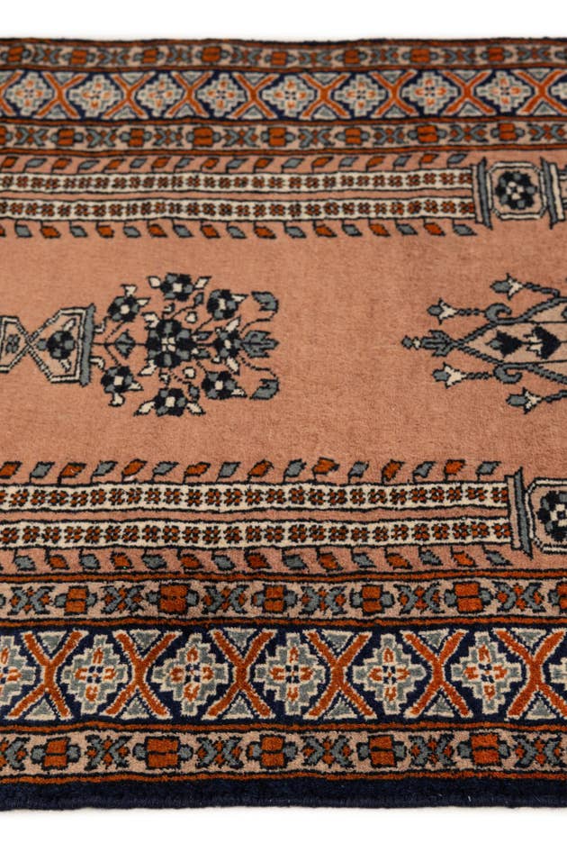Detail image of 2' 7 x 4' 6 Hand Knotted Bokhara Oriental Wool Rug