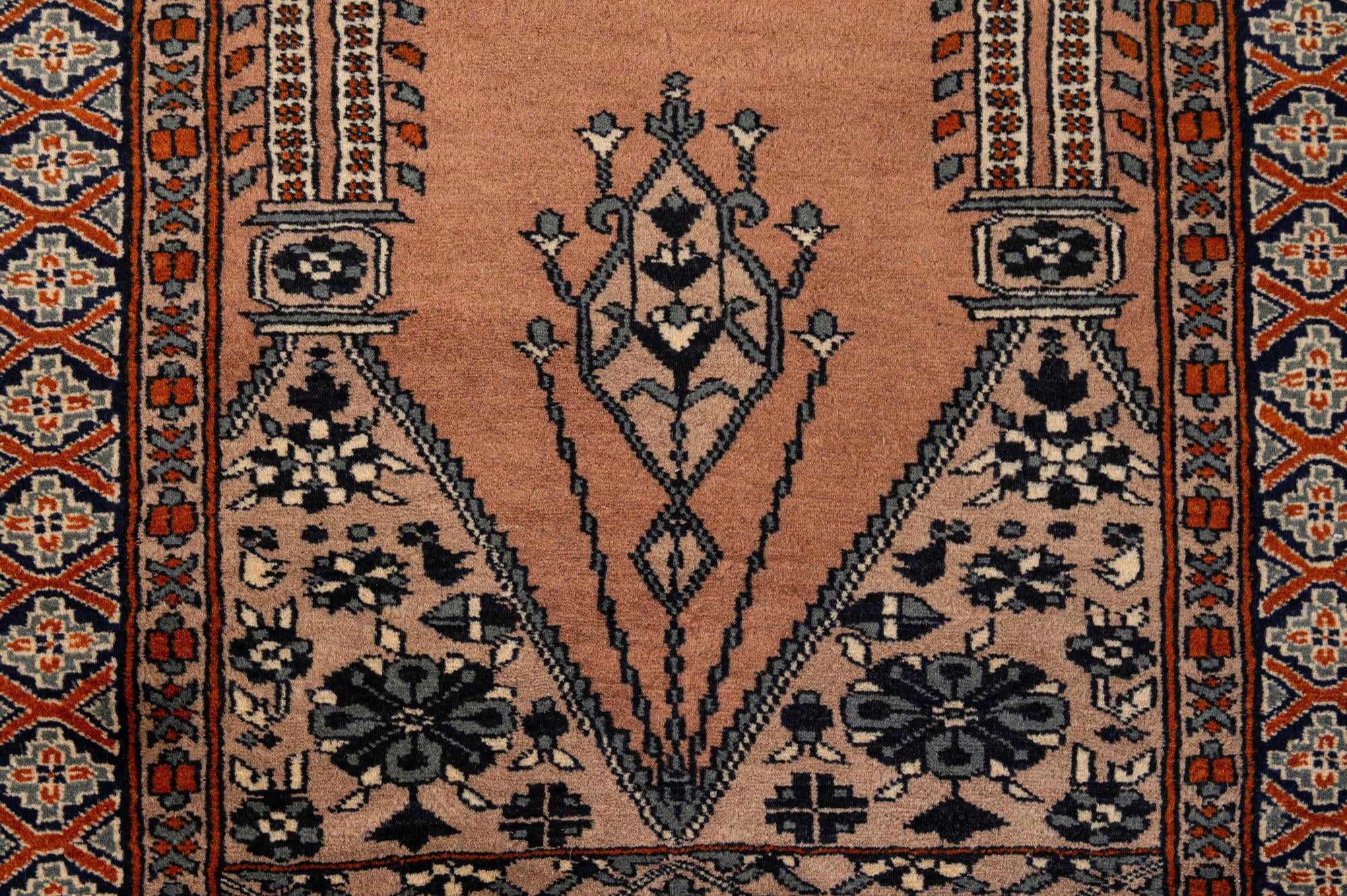 2' 7 x 4' 6 Hand Knotted Bokhara Oriental Wool Rug