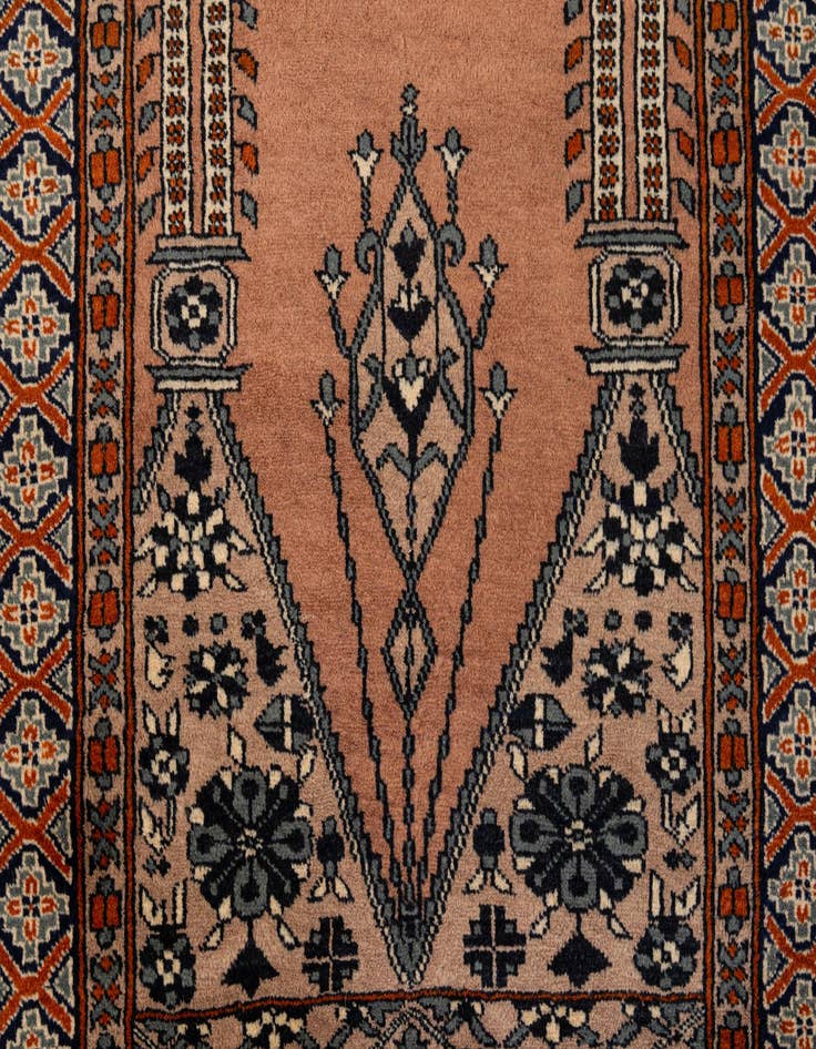 Detail image of 2' 7 x 4' 6  Hand Knotted Bokhara Oriental Wool Rug