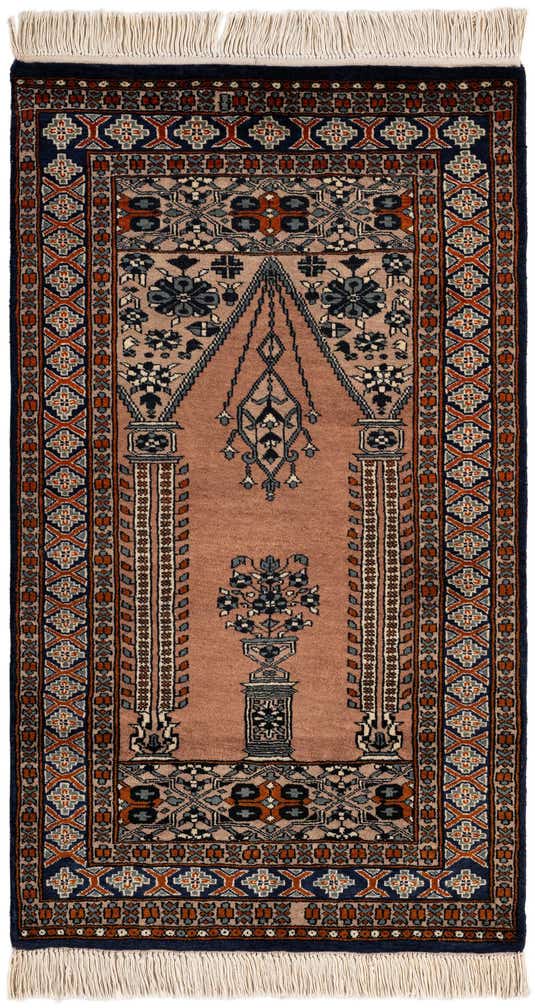 2' 7 x 4' 6 Hand Knotted Bokhara Oriental Wool Rug