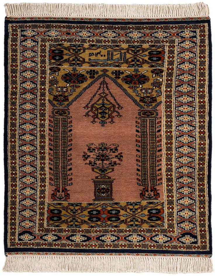 Detail image of 2' 8 x 4' 5 Hand Knotted Bokhara Oriental Wool Rug