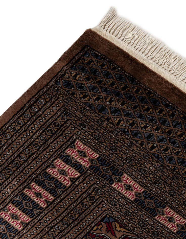 Detail image of 7' 4 x 10' 3  Hand Knotted Bokhara Oriental Wool Rug