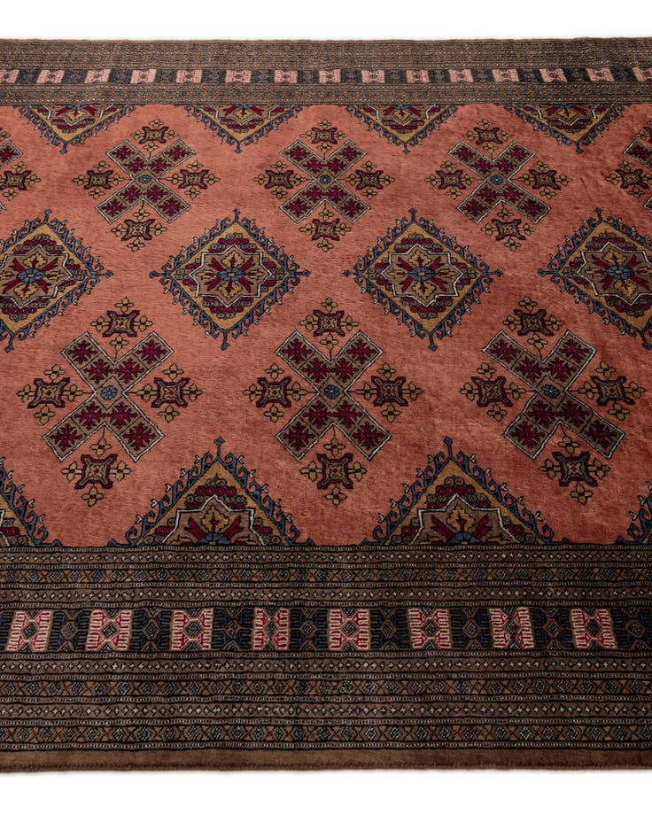 Detail image of 7' 4 x 10' 3  Hand Knotted Bokhara Oriental Wool Rug