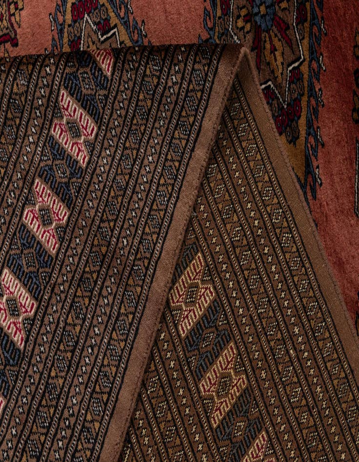 Detail image of 7' 4 x 10' 3  Hand Knotted Bokhara Oriental Wool Rug