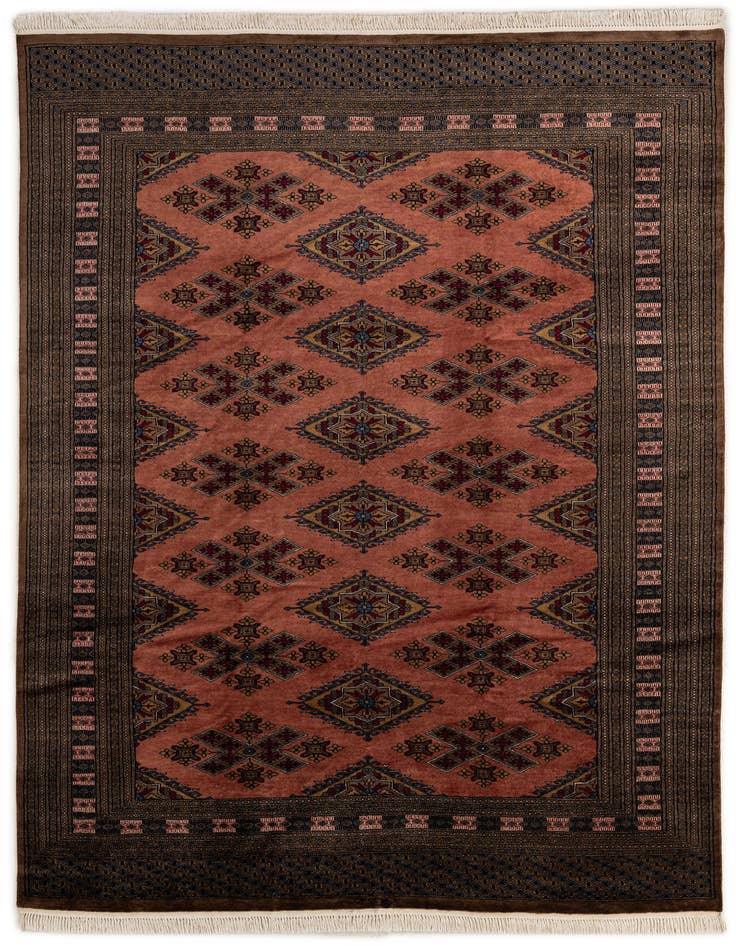 Detail image of 7' 4 x 10' 3 Hand Knotted Bokhara Oriental Wool Rug