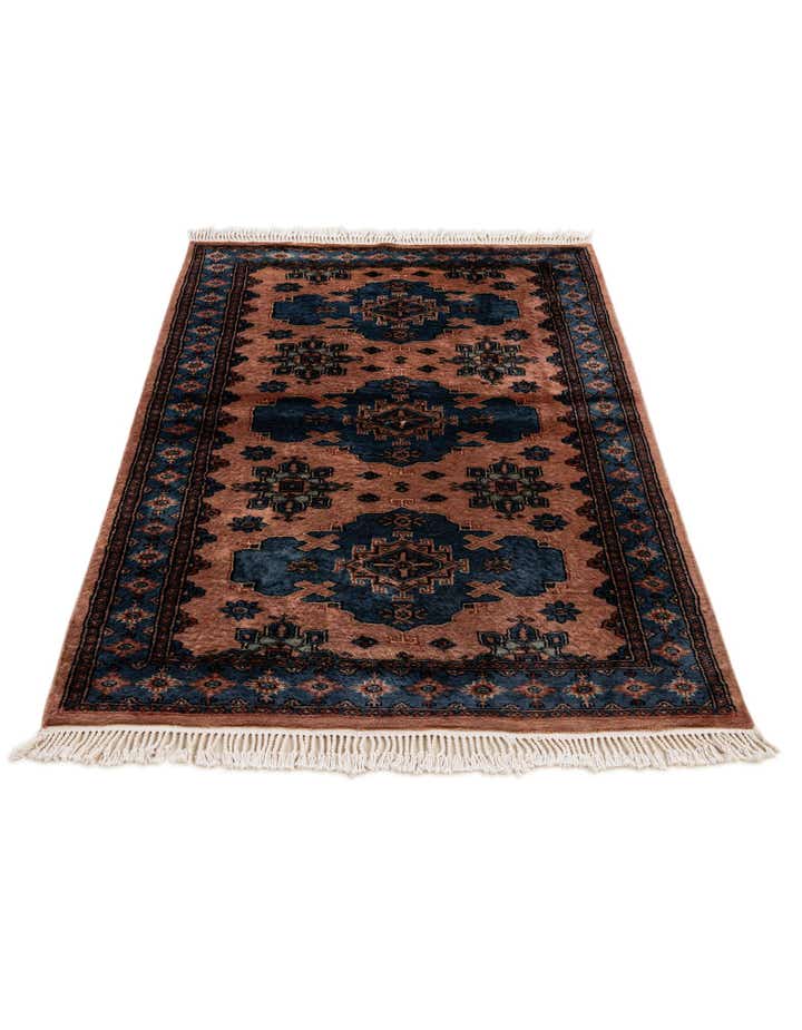 3' 3 x 4' 10 Hand Knotted Bokhara Oriental Wool Rug