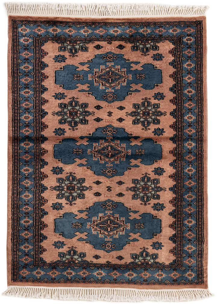 3' 3 x 4' 10 Hand Knotted Bokhara Oriental Wool Rug