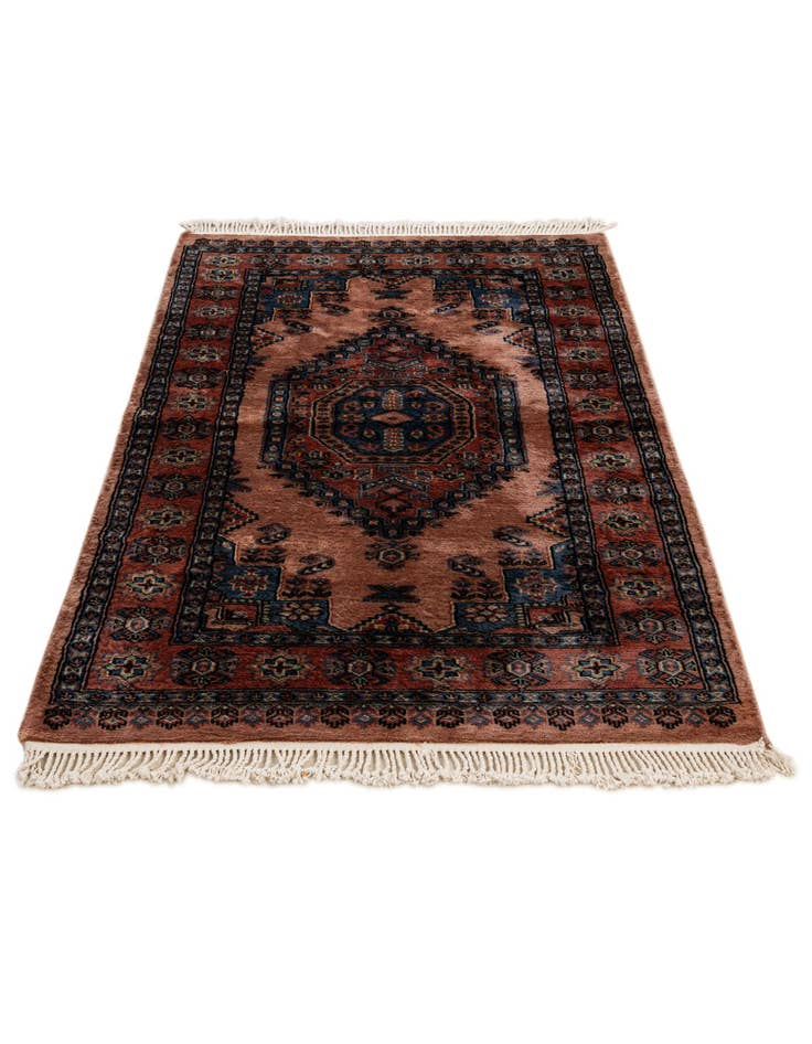 Detail image of 3' 1 x 5'  Hand Knotted Bokhara Oriental Wool Rug