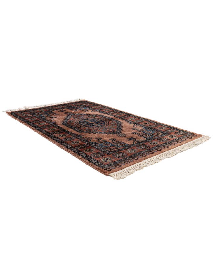 Detail image of 3' 1 x 5'  Hand Knotted Bokhara Oriental Wool Rug