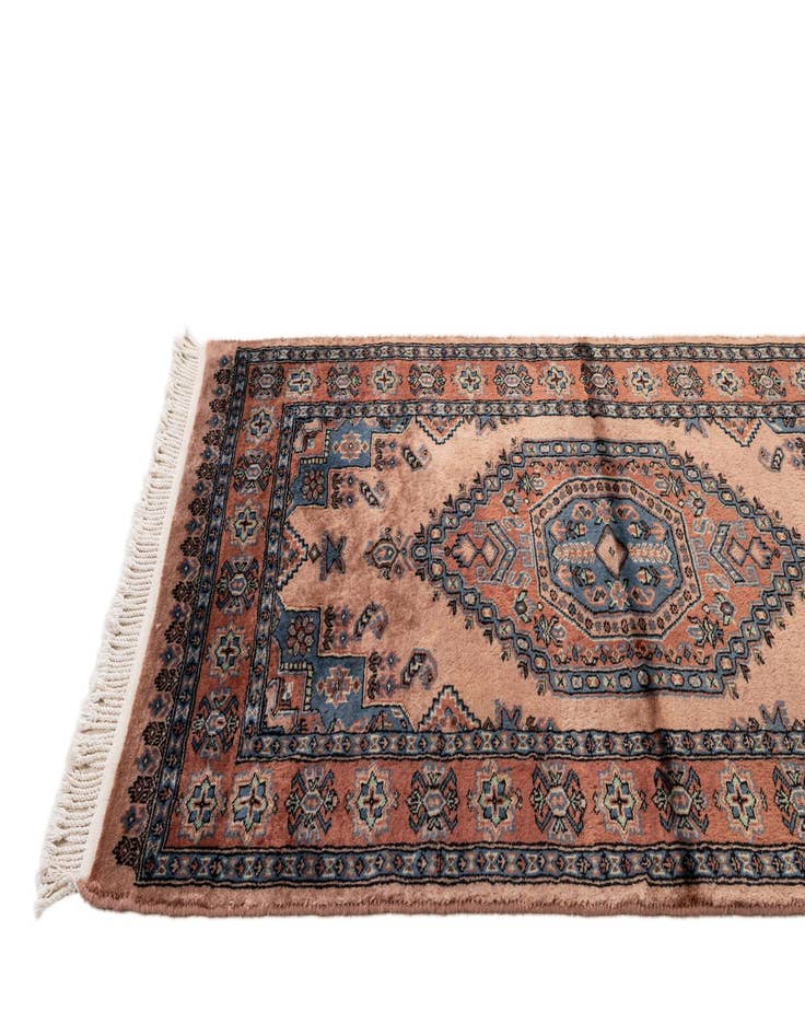 Detail image of 3' 1 x 5'  Hand Knotted Bokhara Oriental Wool Rug