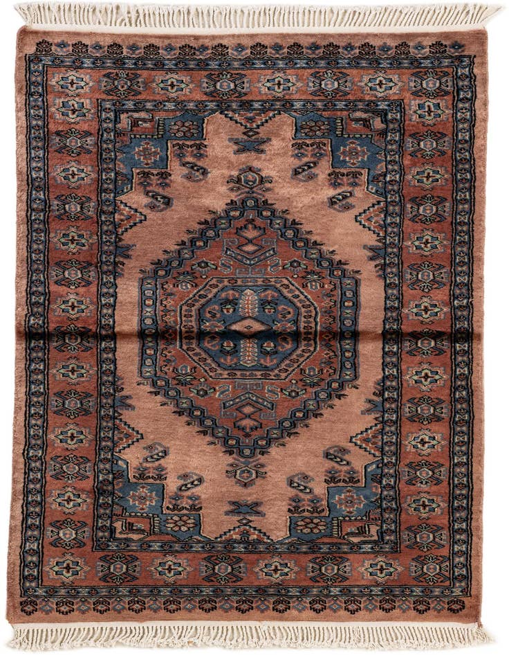 Detail image of 3' 1 x 5' Hand Knotted Bokhara Oriental Wool Rug