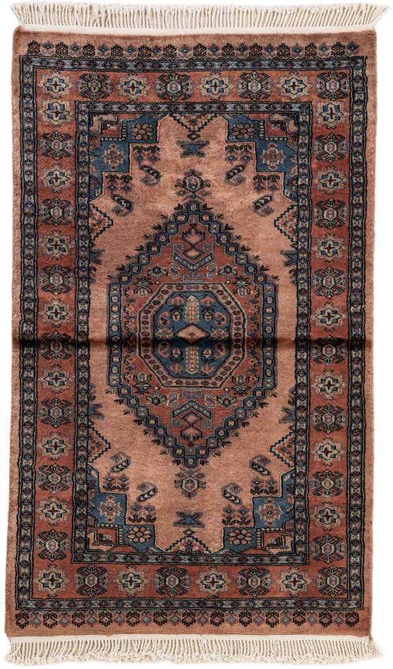 Detail image of 3' 1 x 5' Hand Knotted Bokhara Oriental Wool Rug