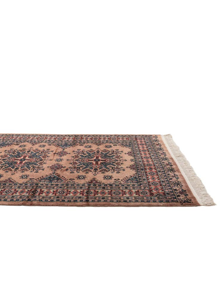 Detail image of 4' 3 x 6' 4 Hand Knotted Bokhara Oriental Wool Rug