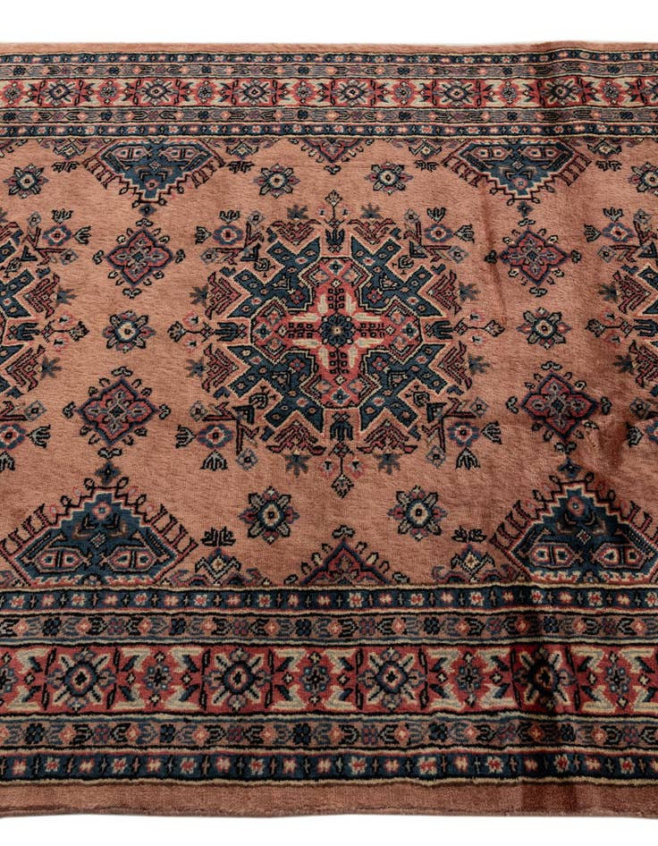 Detail image of 4' 3 x 6' 4 Hand Knotted Bokhara Oriental Wool Rug