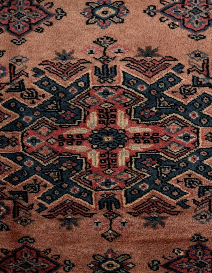 Detail image of 4' 3 x 6' 4  Hand Knotted Bokhara Oriental Wool Rug