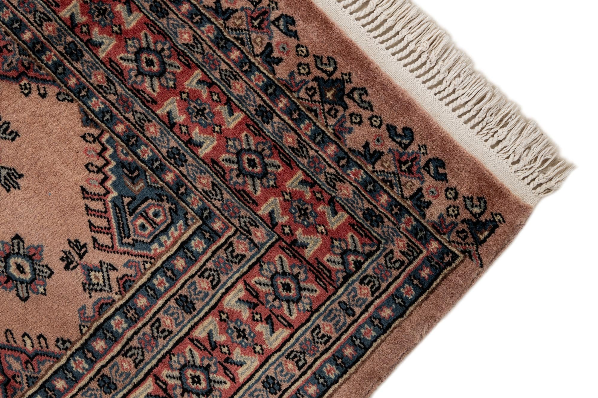 4' 3 x 6' 4 Hand Knotted Bokhara Oriental Wool Rug