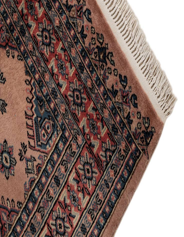 Detail image of 4' 3 x 6' 4  Hand Knotted Bokhara Oriental Wool Rug