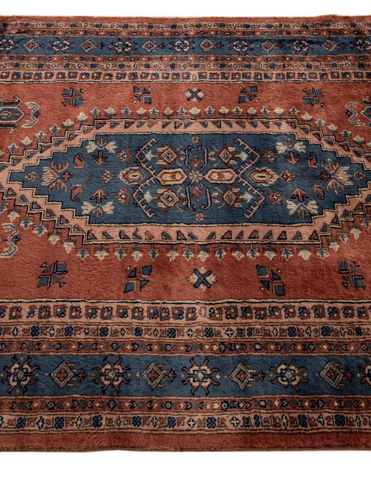 Detail image of 4' 1 x 6'  Hand Knotted Bokhara Oriental Wool Rug