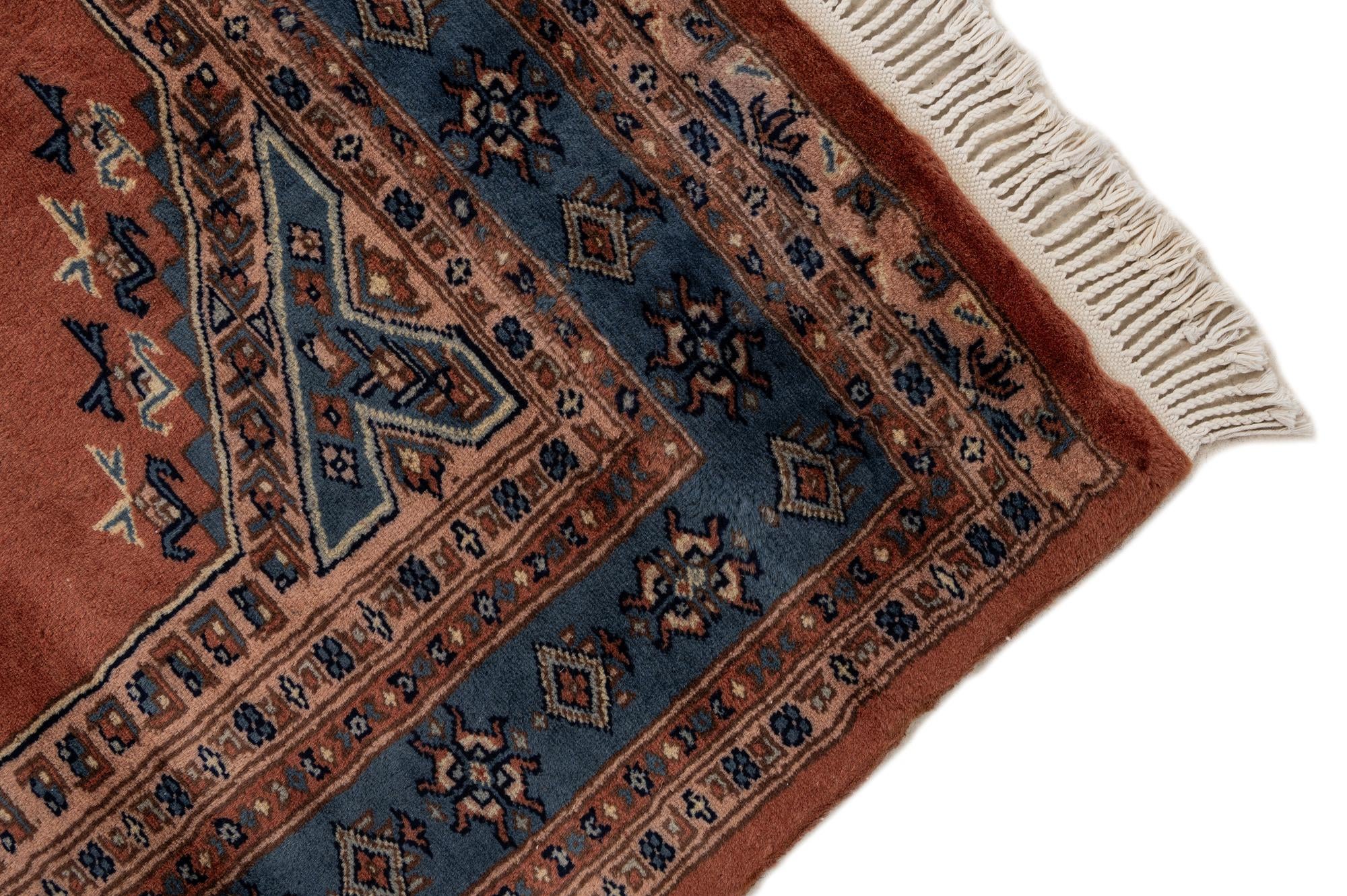 4' 1 x 6' Hand Knotted Bokhara Oriental Wool Rug