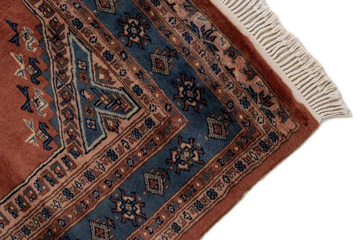 4' 1 x 6' Hand Knotted Bokhara Oriental Wool Rug