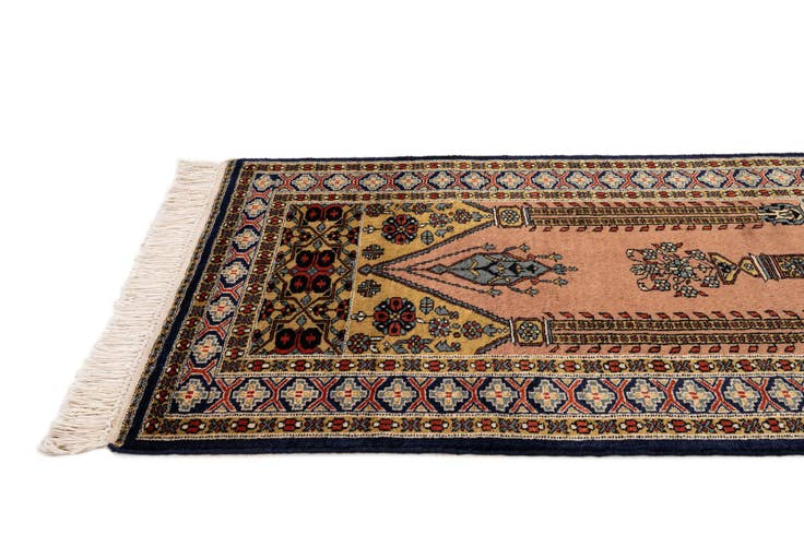 Detail image of 2' 8 x 4' 3 Hand Knotted Bokhara Oriental Wool Rug