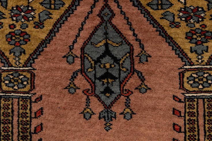 Detail image of 2' 8 x 4' 3 Hand Knotted Bokhara Oriental Wool Rug