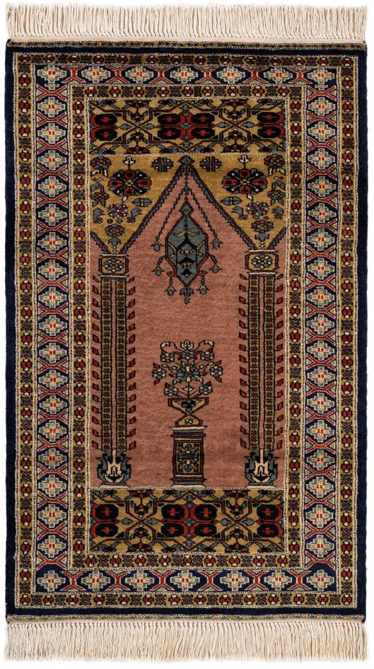 Detail image of 2' 8 x 4' 3 Hand Knotted Bokhara Oriental Wool Rug