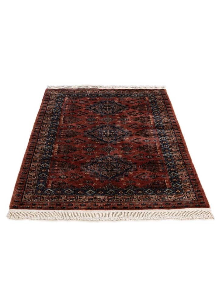 4' 4 x 6' 2 Hand Knotted Bokhara Oriental Wool Rug