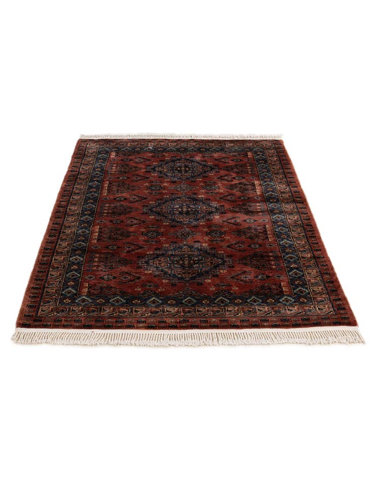 Detail image of 4' 4 x 6' 2 Hand Knotted Bokhara Oriental Wool Rug