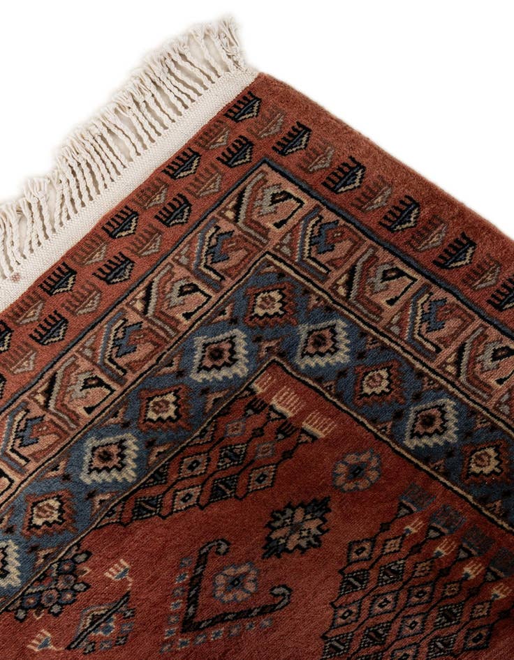 Detail image of 4' 4 x 6' 2  Hand Knotted Bokhara Oriental Wool Rug