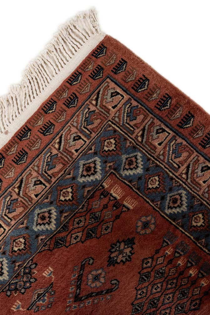 4' 4 x 6' 2 Hand Knotted Bokhara Oriental Wool Rug