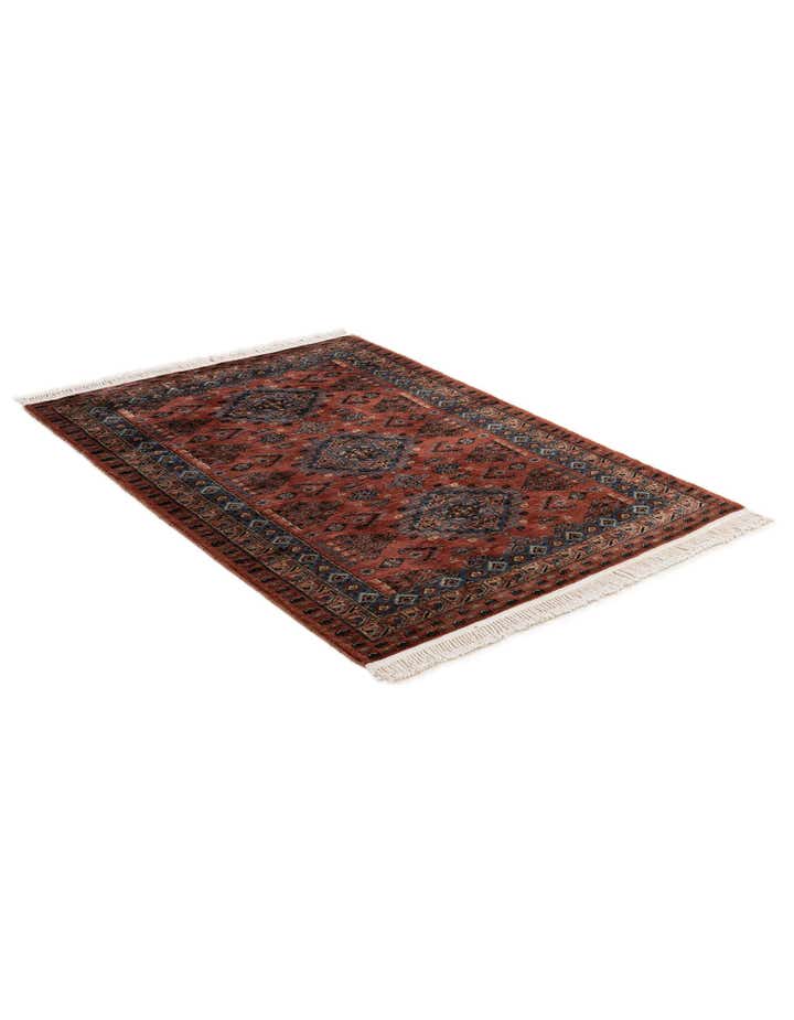 4' 4 x 6' 2 Hand Knotted Bokhara Oriental Wool Rug