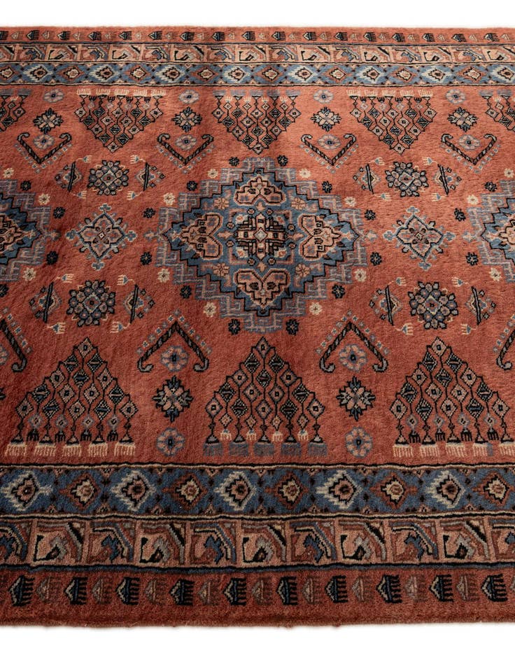 Detail image of 4' 4 x 6' 2  Hand Knotted Bokhara Oriental Wool Rug