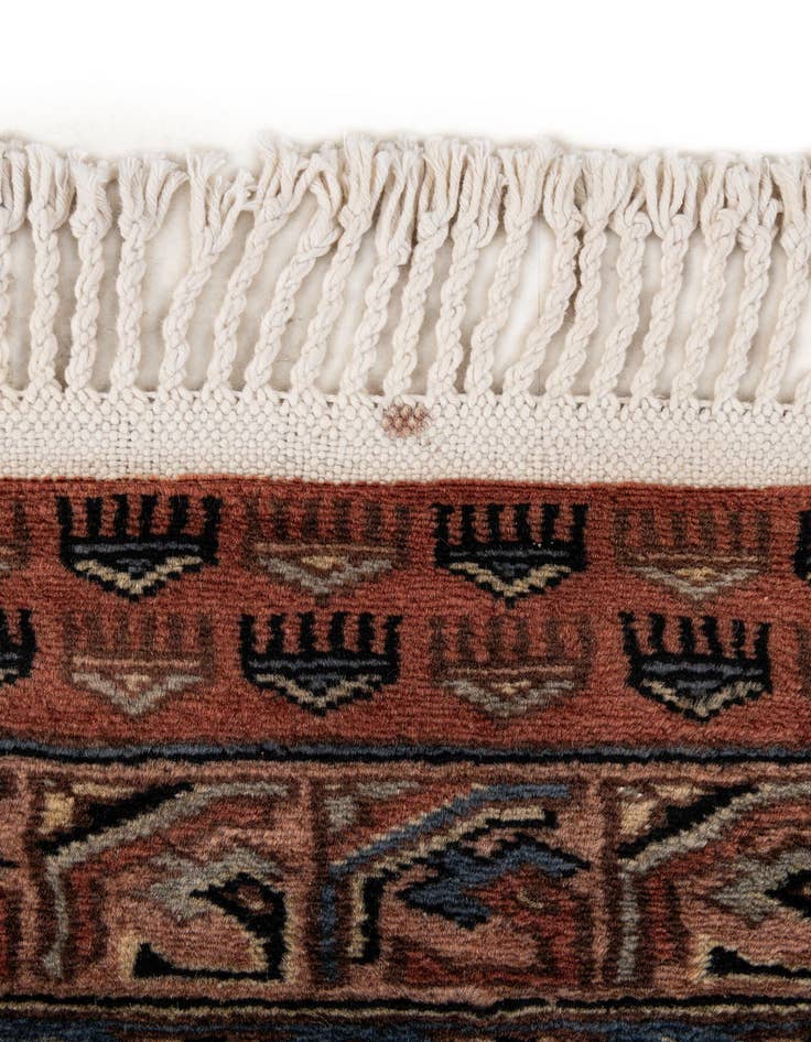 Detail image of 4' 4 x 6' 2  Hand Knotted Bokhara Oriental Wool Rug
