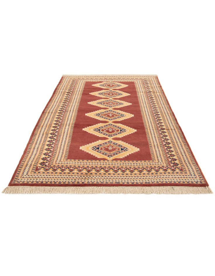 Detail image of 4' 3 x 6' 2 Hand Knotted Bokhara Wool Rug