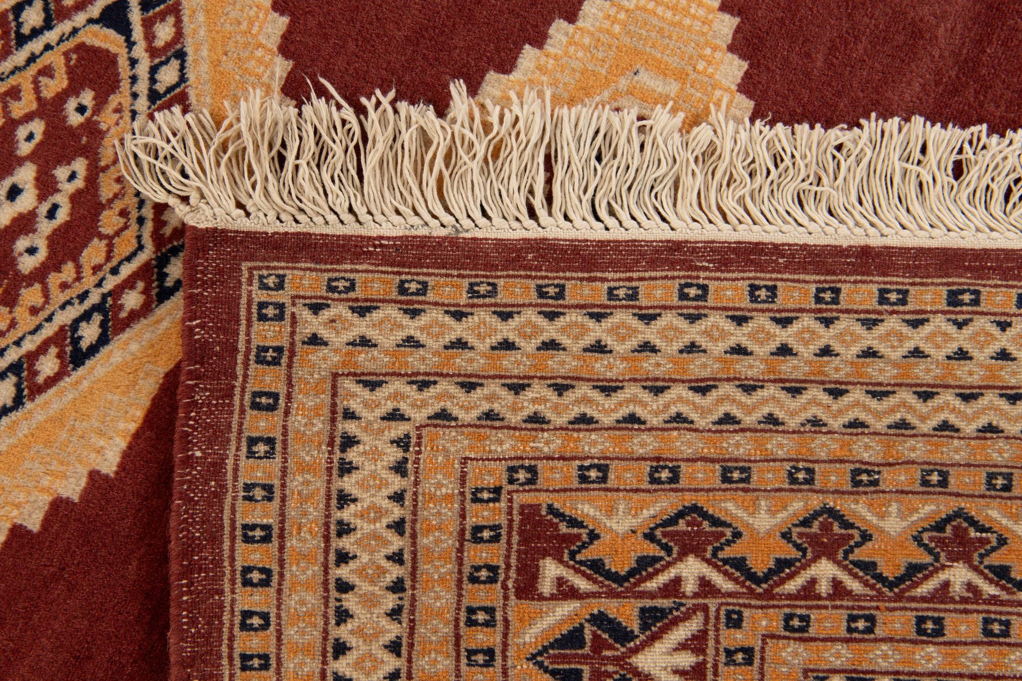 4' 3 x 6' 2 Hand Knotted Bokhara Wool Rug