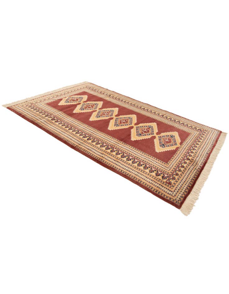 Detail image of 4' 3 x 6' 2 Hand Knotted Bokhara Wool Rug