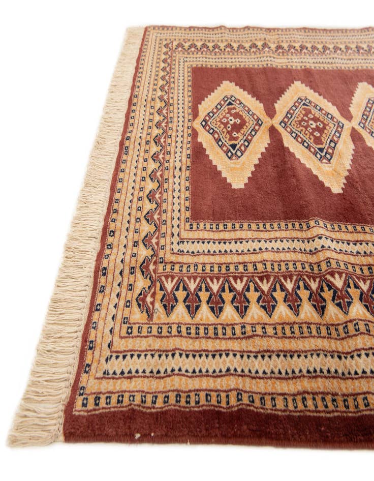 Detail image of 4' 3 x 6' 2 Hand Knotted Bokhara Wool Rug