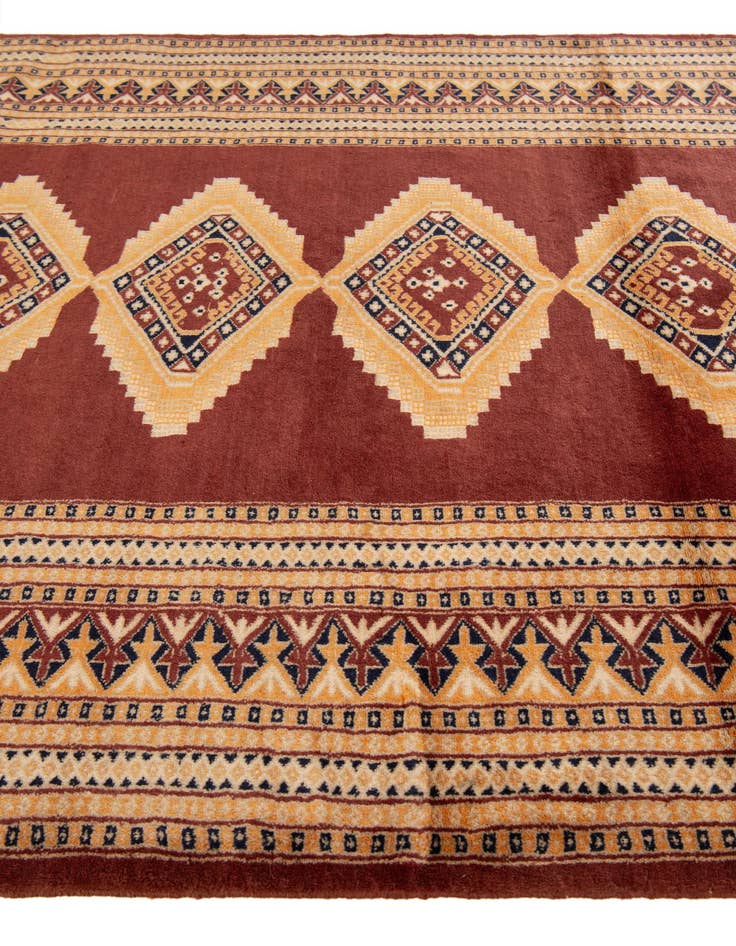 Detail image of 4' 3 x 6' 2 Hand Knotted Bokhara Wool Rug