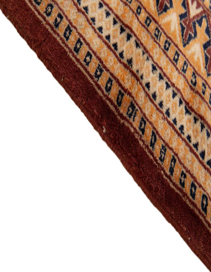 Detail image of 4' 3 x 6' 2 Hand Knotted Bokhara Wool Rug