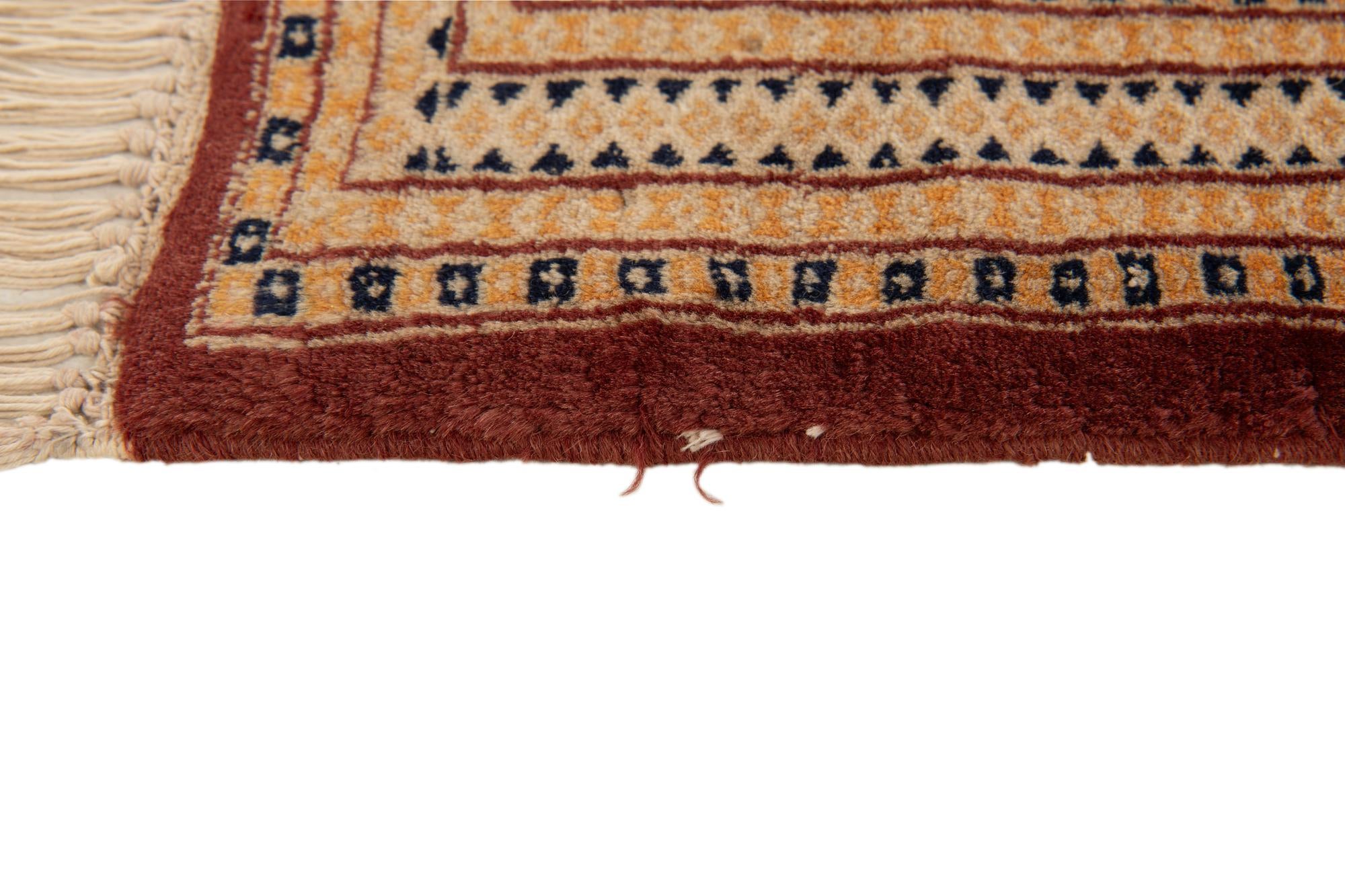 4' 3 x 6' 2 Hand Knotted Bokhara Wool Rug