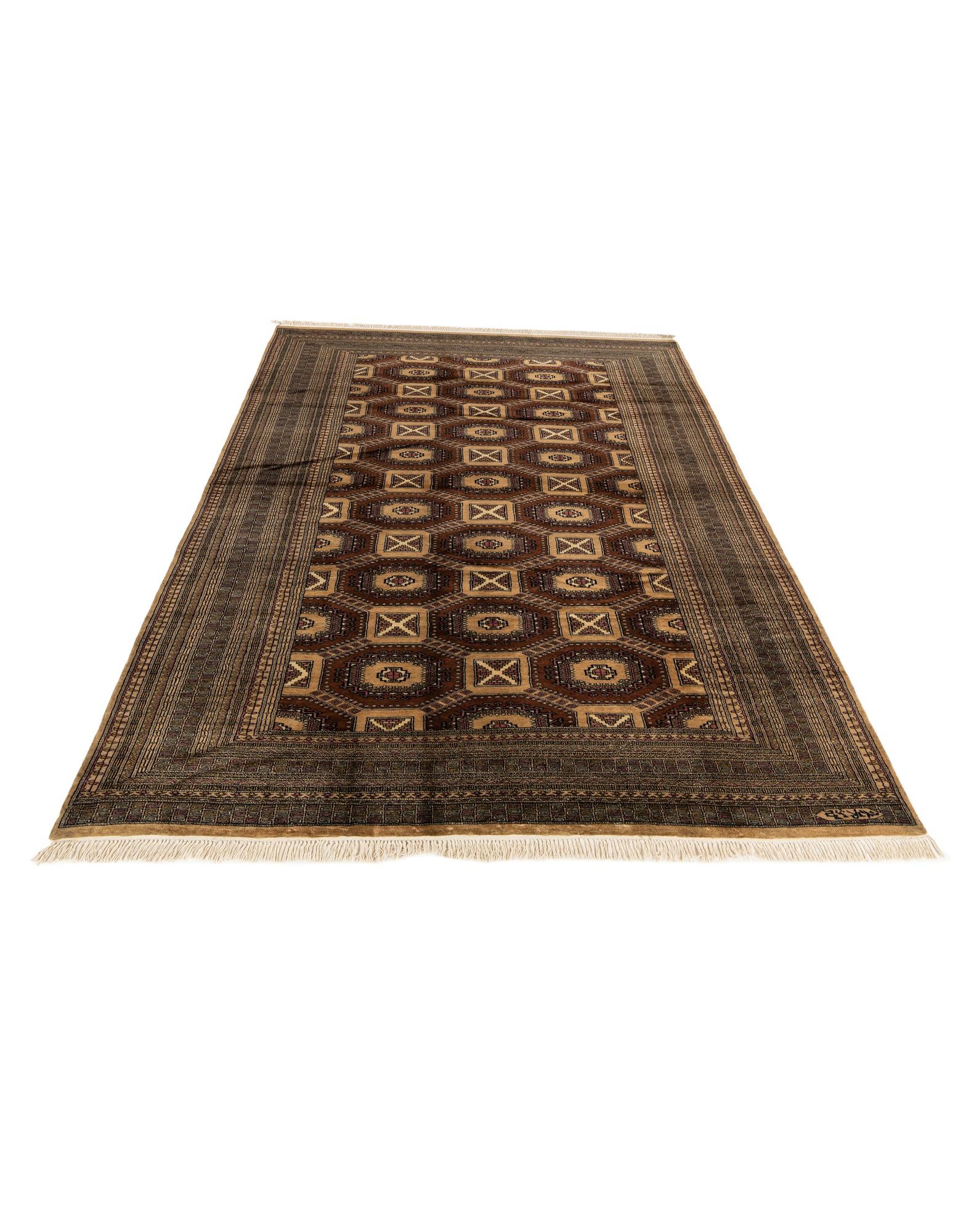 7' x 10' 10 Hand Knotted Bokhara Oriental Wool Rug