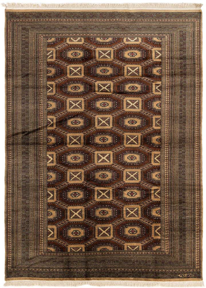 7' x 10' 10 Hand Knotted Bokhara Oriental Wool Rug