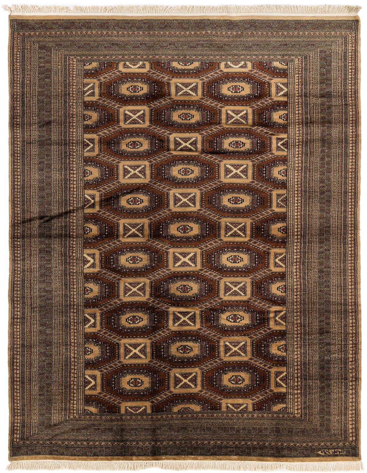 7' x 10' 10 Hand Knotted Bokhara Oriental Wool Rug