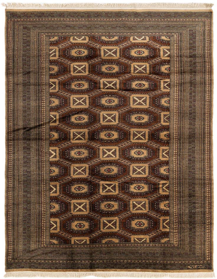 Detail image of 7' x 10' 10 Hand Knotted Bokhara Oriental Wool Rug