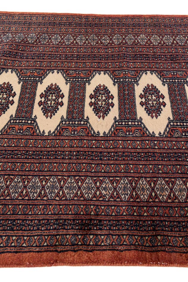 Detail image of 3' x 4' 10 Hand Knotted Bokhara Oriental Wool Rug