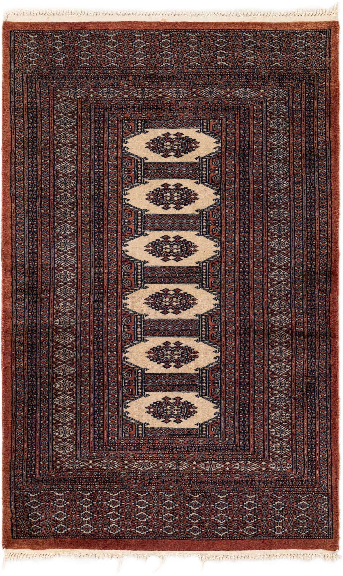 3' x 4' 10 Hand Knotted Bokhara Oriental Wool Rug